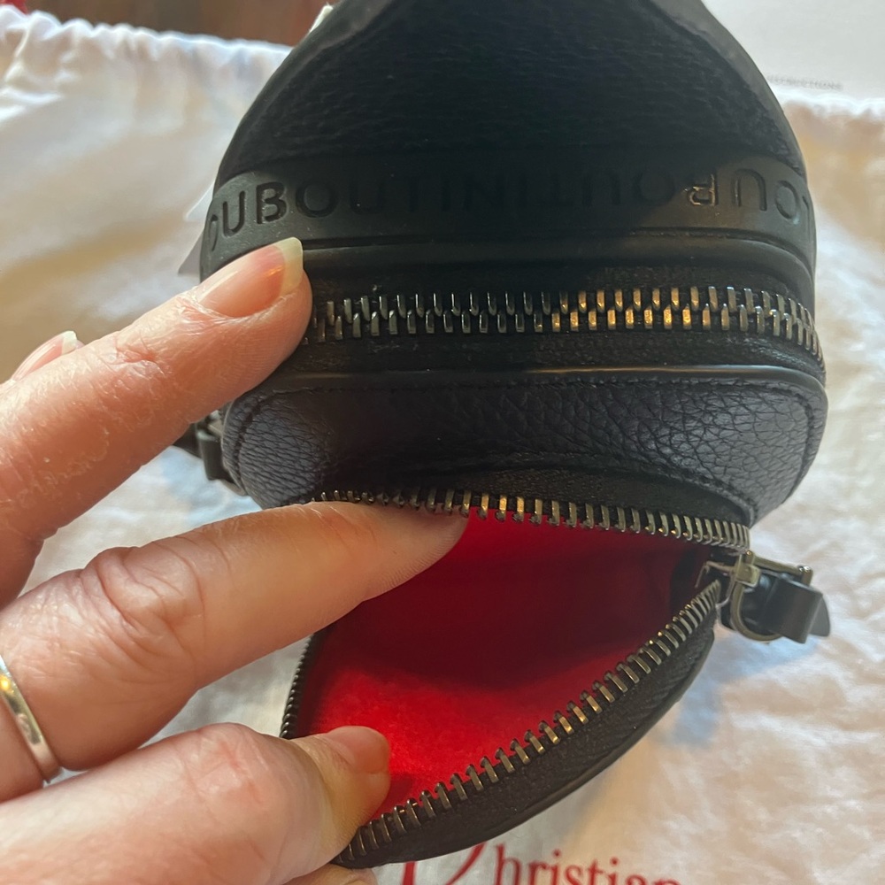 Christian Louboutin Black Leather Mini Backpack NWT - Picture 5 of 12
